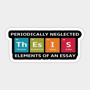 English Teacher Periodic Elements of an Essay Sticker